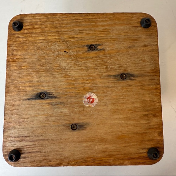 VTG 80s 90s GoodWood Wooden Napkin Salt Pepper Shaker Holder Brown Wood Cottage - Picture 7 of 8